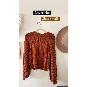 Rust, copper, burnt orange sweater